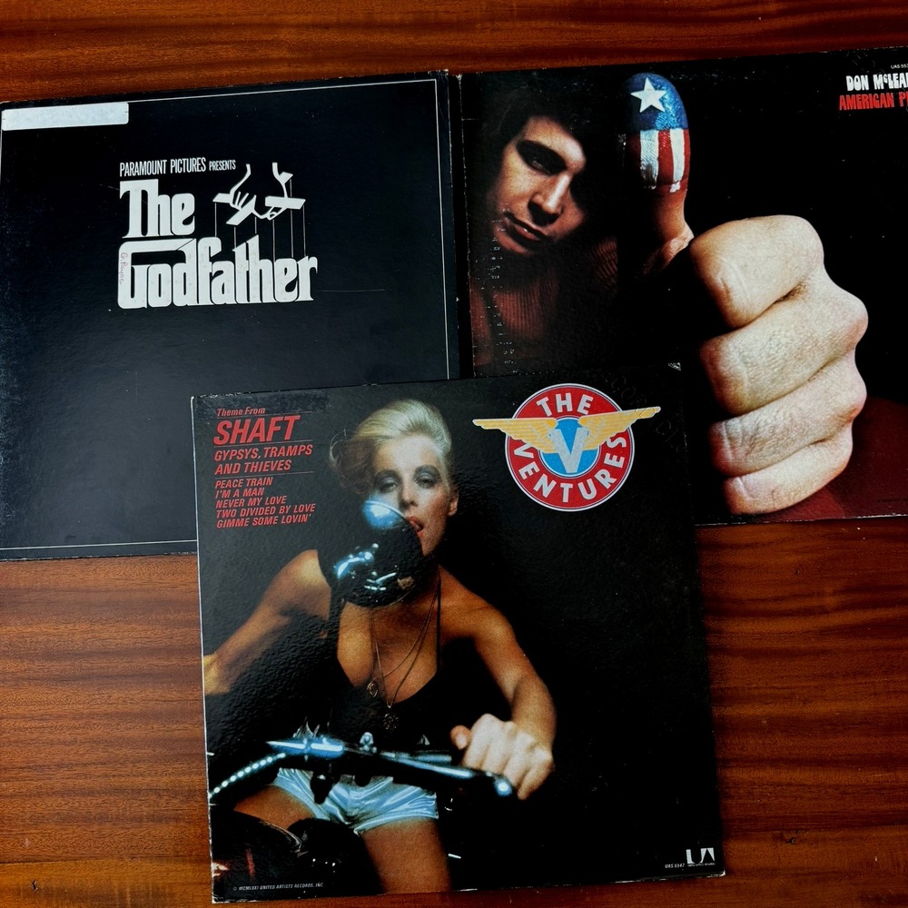 Vintage 1970s Vinyl LP Lot The Godfather Shaft American Pie Soundtracks Albums